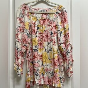 Fever Floral Blouse - Pink, Yellow, and White